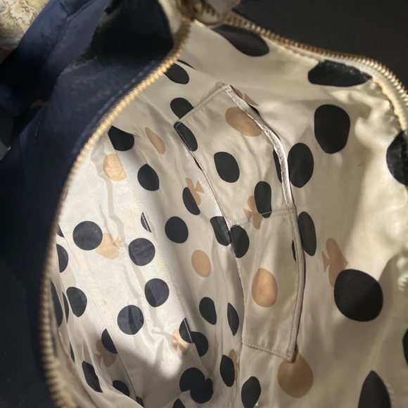 KATE SPADE BEAUTIFUL PEBBLED LEATHER SHOULDER BAG NEW NEVER USED NAVY - Picture 9 of 15